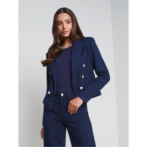 L’Agence Wayne Denim Blazer in Palomino Size Small